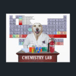 Funny Chemistry Teacher Postcard with Lab<br><div class="desc">A funny,  customisable Chemistry Lab postcard.  You can change the text,  fonts,  font size and colour.  You can add text.  You could change the background colour from white to something else.</div>