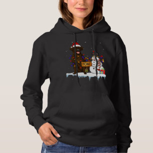 Funny Chesapeake Bay Retriever Dog Christmas Snowm Hoodie