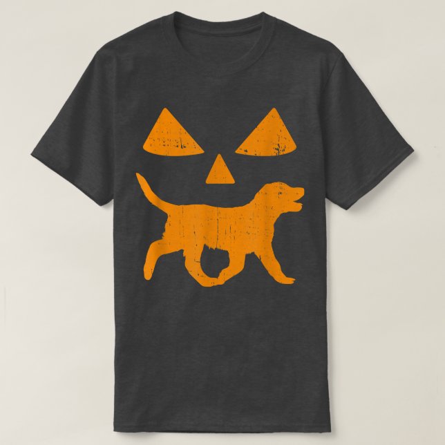 Funny Chesapeake Bay Retriever Halloween Pumpkin E T-Shirt (Design Front)