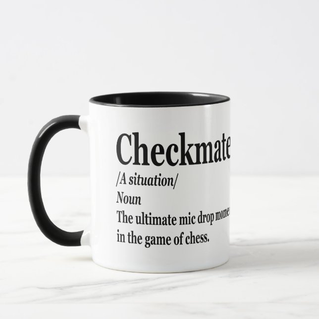 Funny Chess Checkmate Definition Chess Lover Mug (Left)