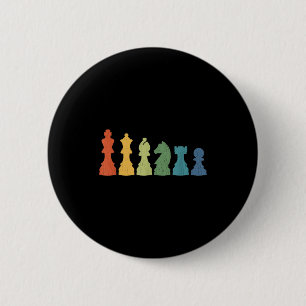 Funny Chess Eces Board Game Lover Player Themed Ch 6 Cm Round Badge