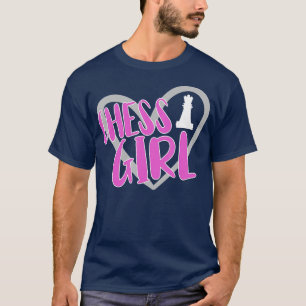 Funny Chess Girl Heart Chess Player 1 T-Shirt