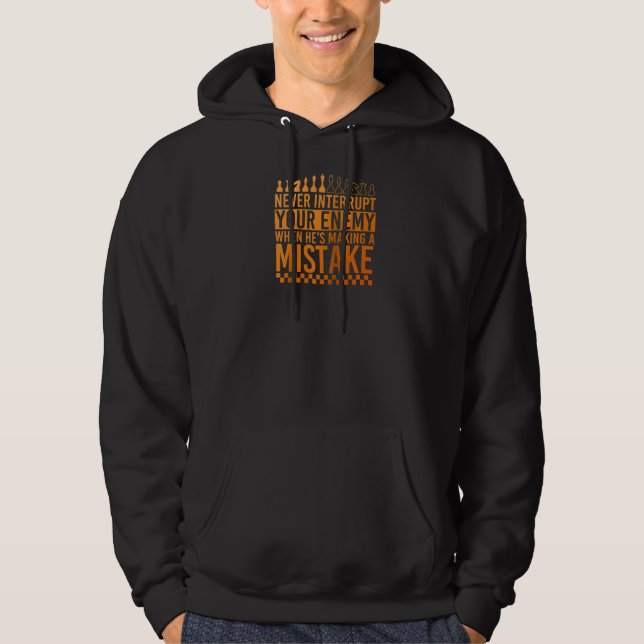 Funny Chess Grandmaster Chess Player Board Game Ch Hoodie (Front)