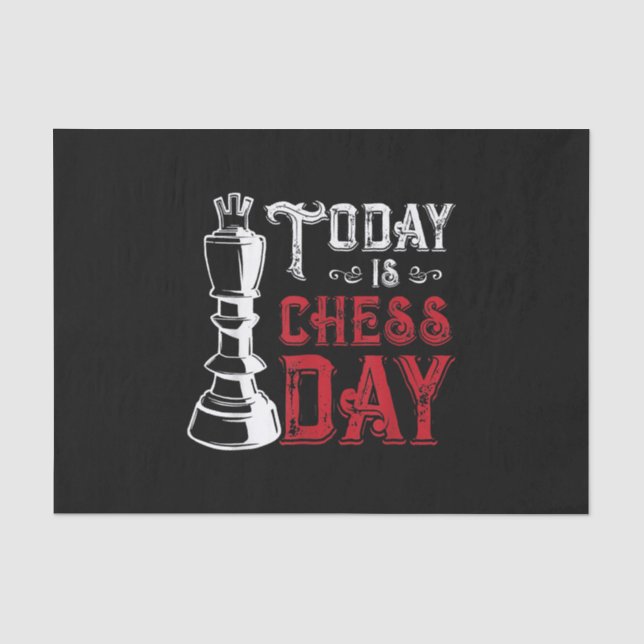 Funny Chess King Castling Design Tissue Paper (Front)
