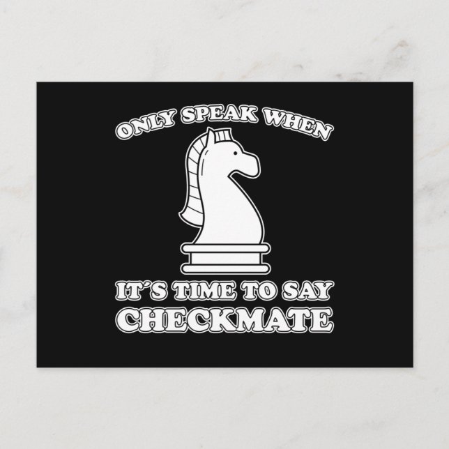 Funny Chess Piece Chess Player Fun Chess Game Gift Postcard (Front)