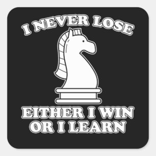 Funny Chess Piece Chess Player Fun Chess Game Gift Square Sticker