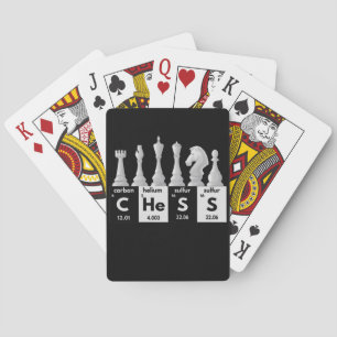 Funny Chess Player Game Board Periodic Table Gift Playing Cards