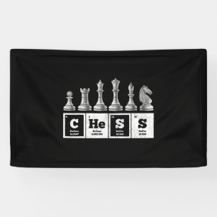funny chess player geek periodic system chemistry banner