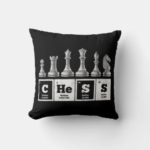 funny chess player geek periodic system chemistry cushion