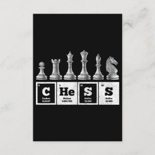 funny chess player geek periodic system chemistry enclosure card