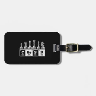 funny chess player geek periodic system chemistry luggage tag