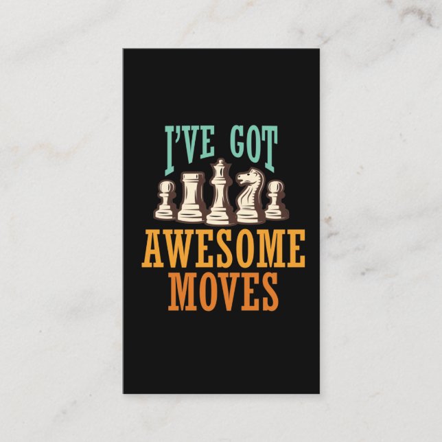 Funny Chess Player Gift for Chess Lover Business Card (Front)