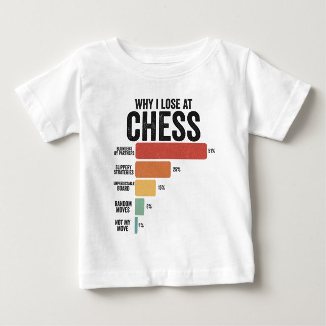 Funny Chess Sport Why I Lose At Chess Game Retro   Baby T-Shirt (Front)