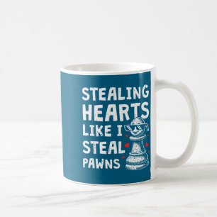 Funny chess valentines day stealing heart like coffee mug