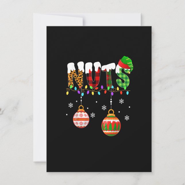 Funny Chest Nuts Couples Christmas Chestnuts Adult Invitation (Front)