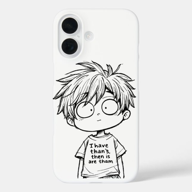 Funny Chibi Anime Boy iPhone / iPad case (Back)