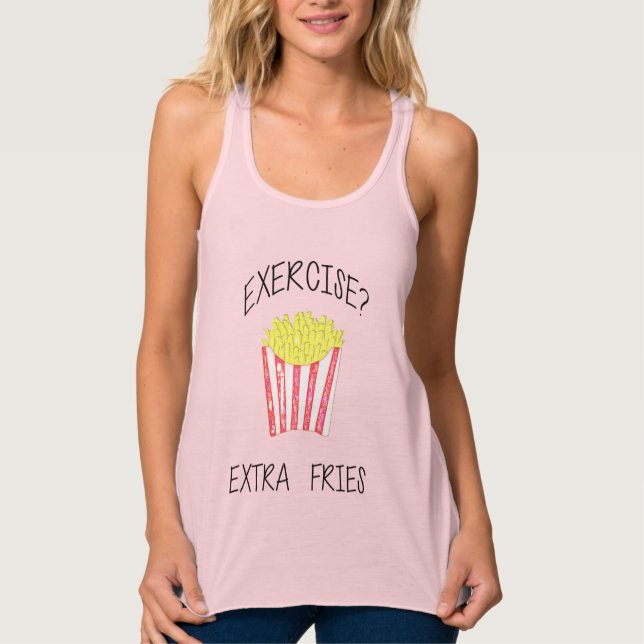 Funny Chic FRENCH FRIES LOVERS GIFT T-Shirt Singlet (Front)