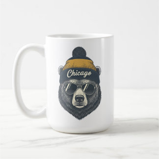 Funny Chicago Bear Beanie Coffee Mug for Fans