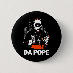 Funny Chicago Pope Leo Xiv Graphic  6 Cm Round Badge