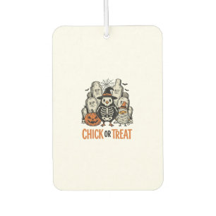 Funny Chick Or Treat Halloween Chicken Graphic_1 Car Air Freshener
