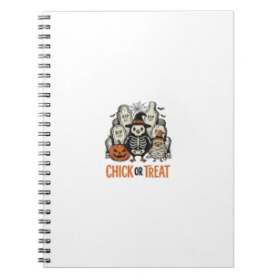 Funny Chick Or Treat Halloween Chicken Graphic_1 Notebook