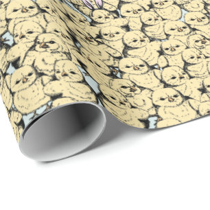 Funny Chick Rabbit Ears One in a Million Chicks Wrapping Paper