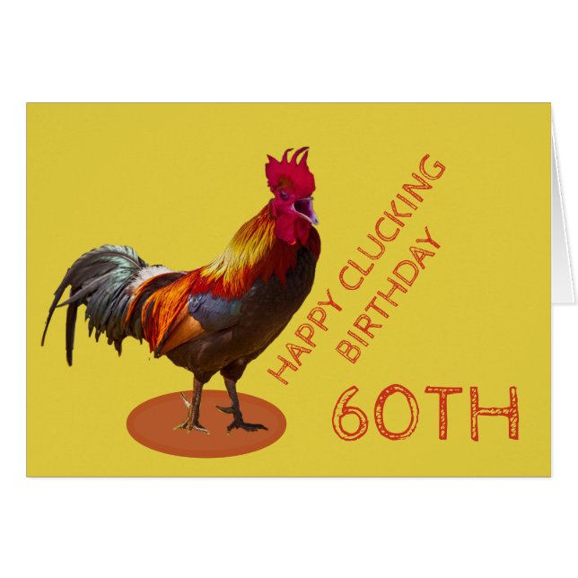 Funny Chicken  Adult Age Birthday (Front Horizontal)