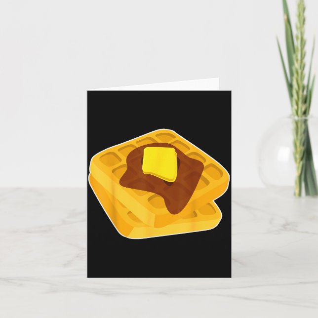 Funny Chicken &amp; Waffles Matching Halloween Cos Card (Front)