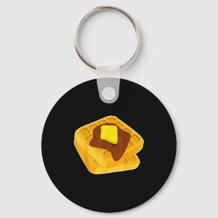 Funny Chicken &amp; Waffles Matching Halloween Cos Key Ring