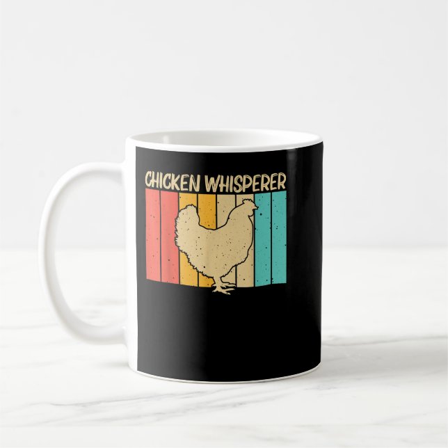 Funny Chicken Art For Men Women Chicken Farmer Pou Coffee Mug (Left)