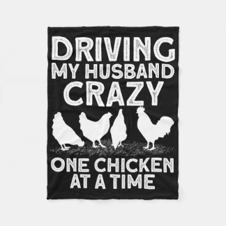 Funny Chicken Art For Women Mom Chicken Lady Chick Fleece Blanket