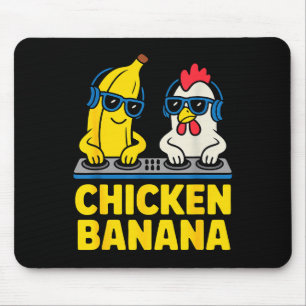 Funny Chicken Banana  Mouse Pad