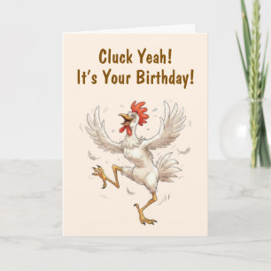 Funny Chicken Birthday Card