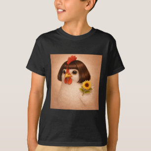Funny Chicken Bob Haircut Meme Trending Bobcat Hai T-Shirt