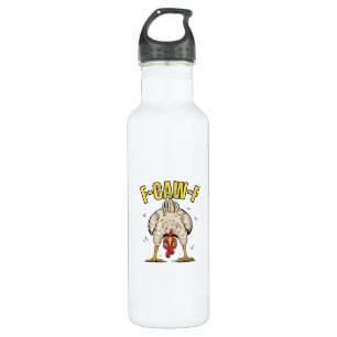 Funny Chicken Butt F-Caw-F Rooster Country Hen Chi 710 Ml Water Bottle