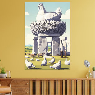 Funny chicken canvas print