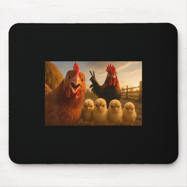 Funny Chicken Chick For Men Women  Mouse Pad (Front)