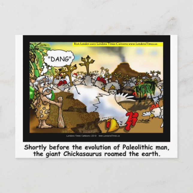 Funny Chicken (Chickasaurus) Tees Mugs Cards Etc (Front)