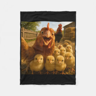 Funny Chicken Chicks For Easter Chickens Halloween Fleece Blanket