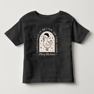 Funny chicken Christmas farm animal puns  Toddler T-Shirt