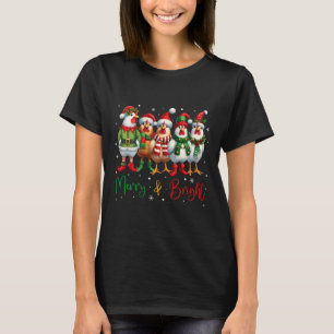 Funny Chicken Christmas Lights Farm Animal Cute Xm T-Shirt