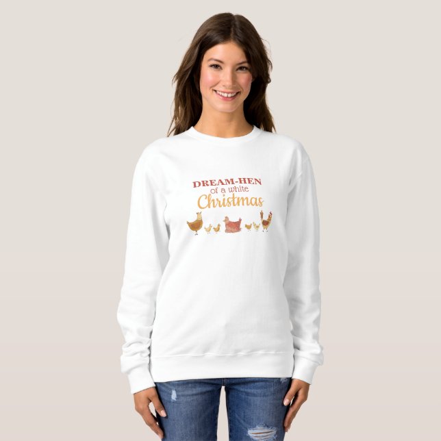 Funny Chicken Christmas Sweatshirt (Front Full)