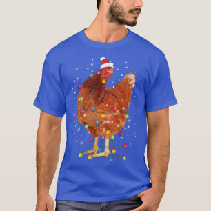 Funny Chicken Christmas Tree Light Xmas Ornament D T-Shirt