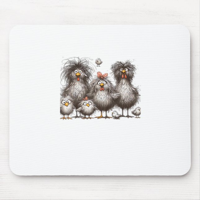 Funny Chicken Classic Retro Style Mouse Pad (Front)