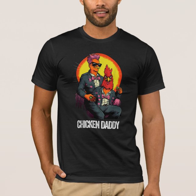 Funny chicken daddy t-shirt  (Front)