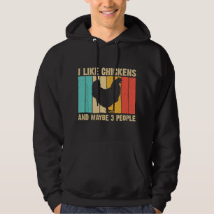 Funny Chicken Design Chicken Lover Men Women Farme Hoodie