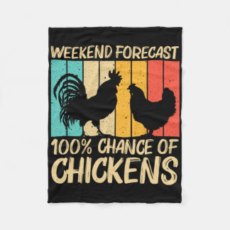 Funny Chicken Design For Men Women Farm Farmer Chi Fleece Blanket