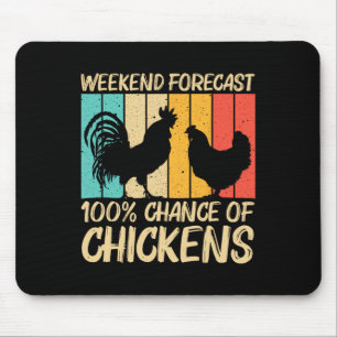 Funny Chicken Design For Men Women Farm Farmer Chi Mouse Pad