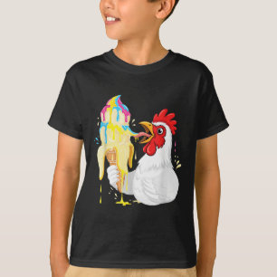 Funny Chicken Eating Banana Ice Cream Dripping Car T-Shirt