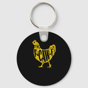 Funny Chicken F-Caw-F Hen Poultry Rooster Coop Key Ring